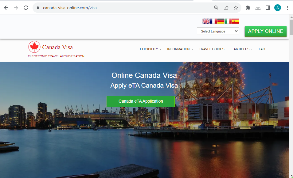 FROM UAE CANADA Government of Canada Electronic Travel Authority – Canada ETA – Online Canada Visa